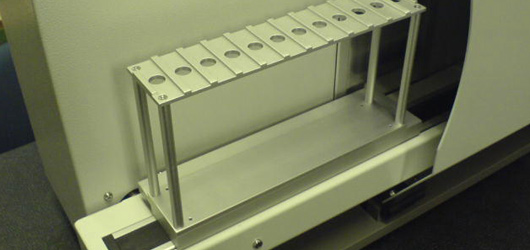 Vial rack on drive system